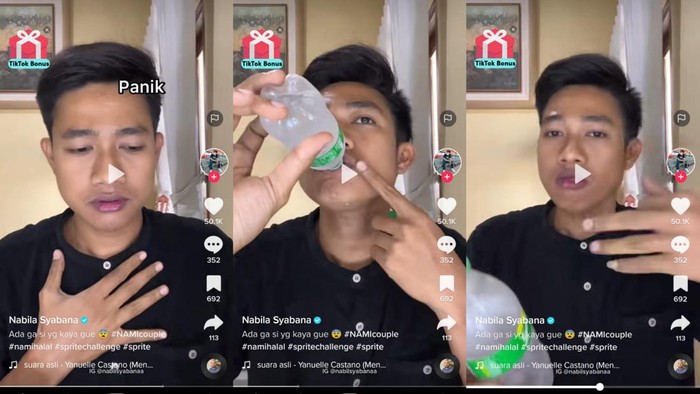 Viral menahan sendawa di TikTok