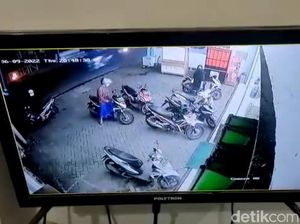 Tak Peduli Ada CCTV, Maling Motor di Pasuruan Tetap Leluasa Beraksi