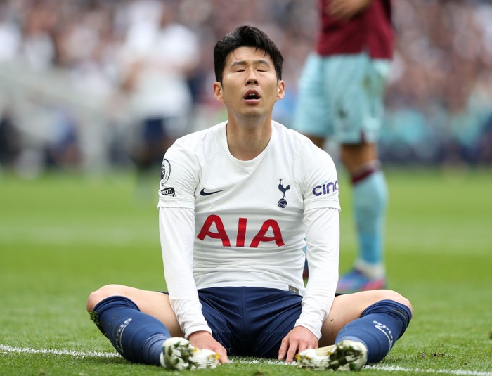 LONDON, ENGLAND - MAY 15: Son Heung-Min of Tottenham Hotspur during the Premier League match between Tottenham Hotspur and Burnley at Tottenham Hotspur Stadium on May 15, 2022 in London, United Kingdom. (Photo by Mark Leech/Offside/Offside via Getty Images)