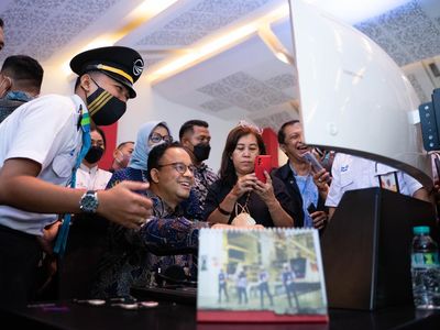 Potret Pameran Train Simulator LRT di Jakarta Fair 2022