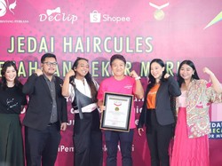 Gandeng Shopee, Jedai Haircules By DeClip Pecahkan Rekor MURI