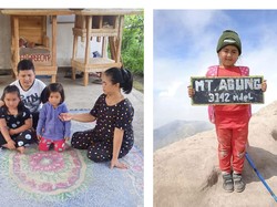 Kisah Bocah 6 Tahun Asal Karangasem Taklukkan Puncak Gunung Agung