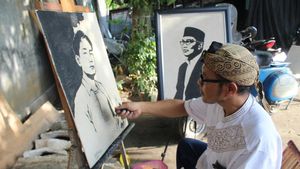Seniman Jombang Bikin Lukisan Eril, Kenang Kepergian Anak Ridwan Kamil