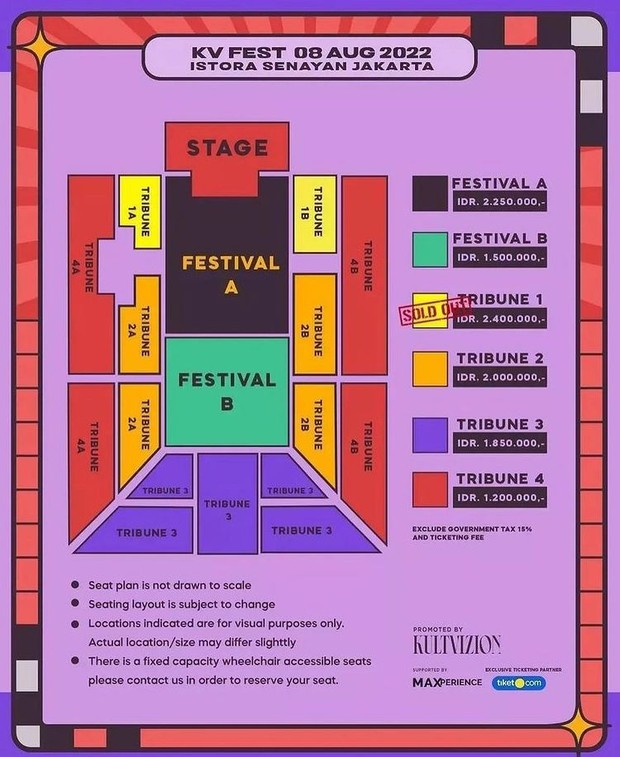 Denah panggung KV Fest 2022/ Foto: instagram.com/kultvizion