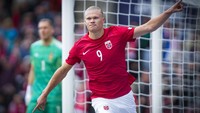Haaland sejauh ini sudah kemas 25 gol dari 26 laga bersama Timnas Norwegia (Getty Images)