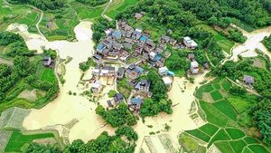 Foto Udara Perdesaan di China yang Terendam Banjir