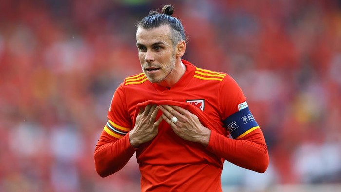 CARDIFF, WALES - JUNE 11: Gareth Bale of Wales during the UEFA Nations League League A Group 4 match between Wales and Belgium at Cardiff City Stadium on June 11, 2022 in Cardiff, Wales. (Photo by Michael Steele/Getty Images)