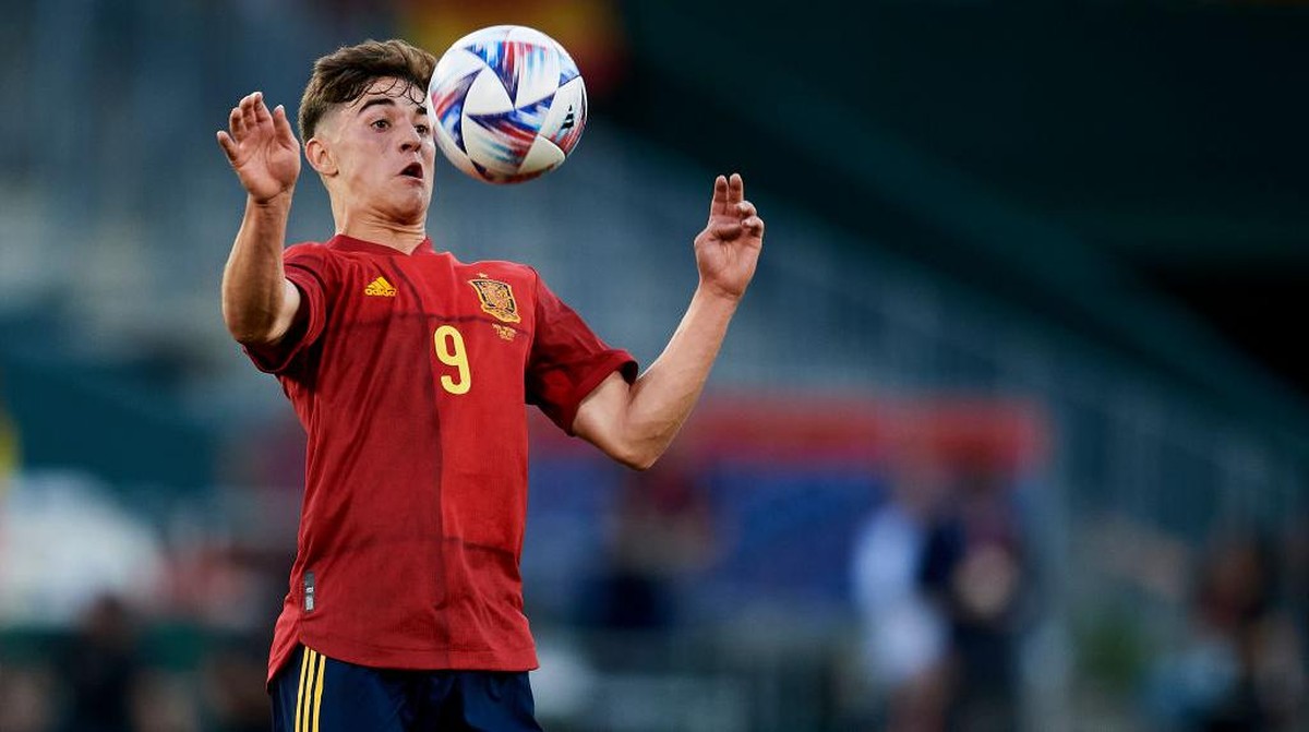 Aksi Gavi di timnas Spanyol. Foto: NurPhoto via Getty Images/NurPhoto