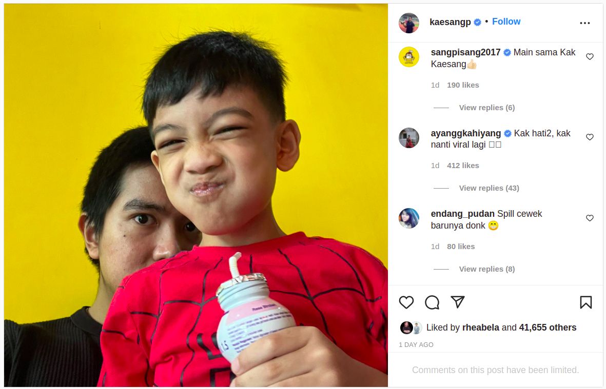 Peringatan Kahiyang untuk Kaesang di Instagram