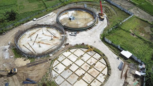 Penampakan Proyek Tangki Air di KEK Mandalika
