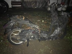 Viral Motor Hangus Terbakar Dilempar Molotov di Cimahi