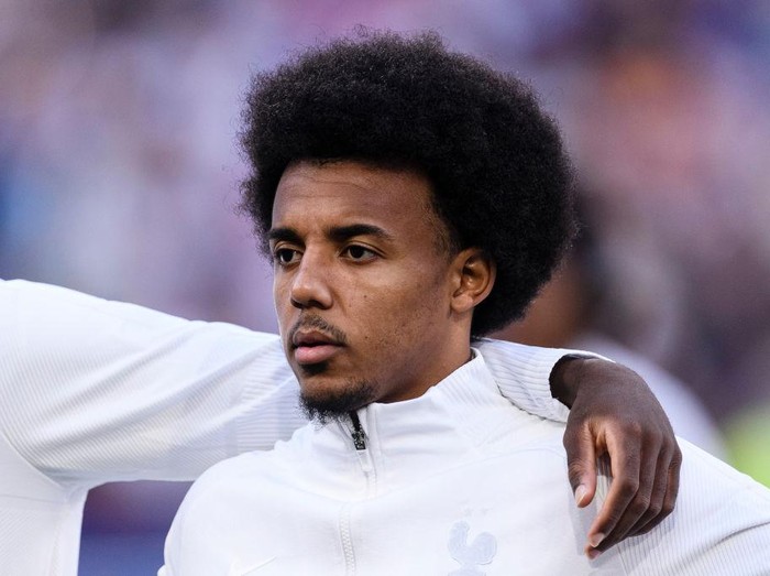 PARIS, FRANCE - JUNE 13: Jules Koundé of France getting into the field during the UEFA Nations League League A Group 1 match between France and Croatia at Stade de France on June 13, 2022 in Paris, France. (Photo by Marcio Machado/Eurasia Sport Images/Getty Images)