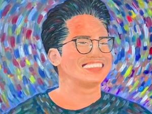 Melihat Proses Zara Melukis Wajah Eril Sebagai Tanda Cinta