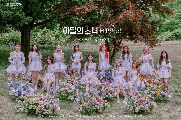 Potret LOONA dalam foto konsep album Flip That