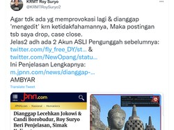 Roy Suryo Dinilai Ikut Sebarkan Meme Stupa Borobudur