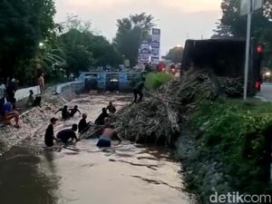 Truk Muat Tebu Terguling di Jombang, 4 Orang Tewas Truk Muat Tebu Terguling di Jombang, 4 Orang Tewas