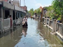 Warga Sebut Semakin Dalamnya Banjir Rob di Manyar Gresik Akibat Reklamasi