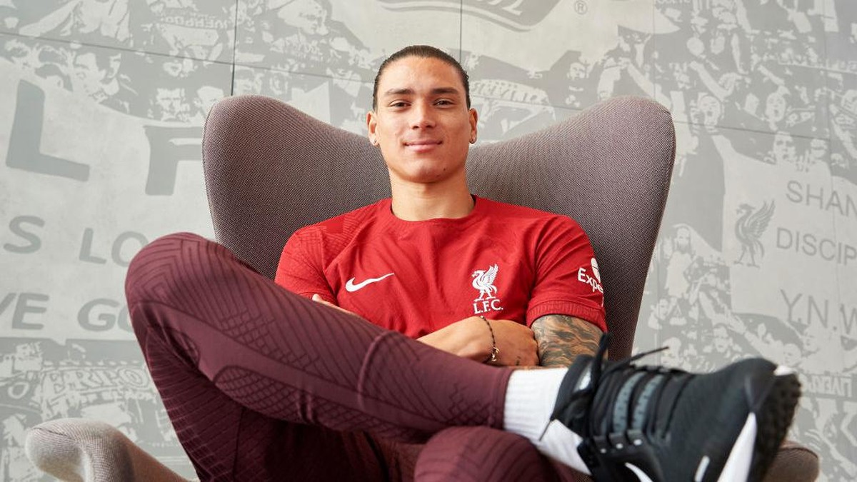 Darwin Nunez dikontrak Liverpool selama enam musim. Foto: Liverpool FC via Getty Images/Nick Taylor/Liverpool FC