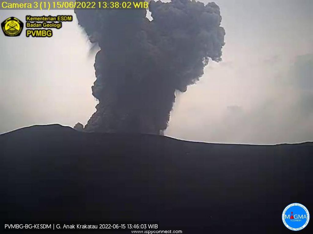 Waspada! Anak Krakatau Kembali Semburkan Abu Vulkanik