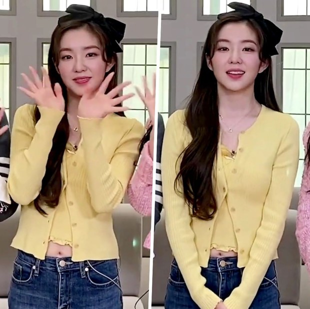 Irene RED VELVET/ Foto: via Instagram/dispatch_style Irene RED VELVET OOTD cardigan kuning