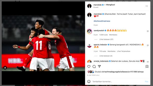 Potongan Instagram Marc Klok