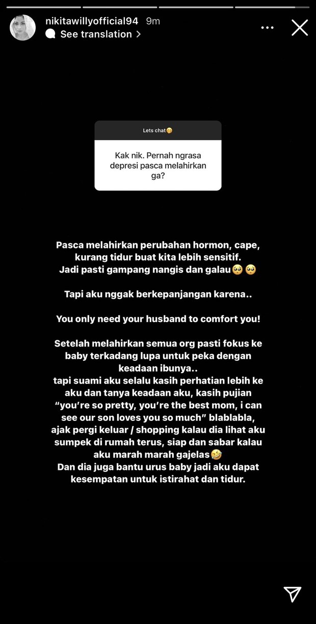 Nikita Willy Alami Depresi Pasca Melahirkan/Foto: Twitter.com/@tubbirfess