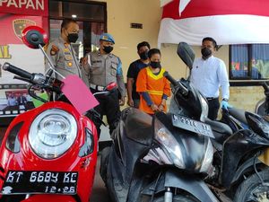 Emak-emak di Balikpapan Curi 4 Motor Ditangkap, Modus Gendong Anak-Cari Kunci