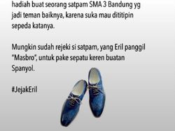 Kisah Persahabatan Eril dengan Satpam Sekolah, Belikan Sepatu dari Spanyol Kisah Persahabatan Eril dengan Satpam Sekolah, Belikan Sepatu dari Spanyol