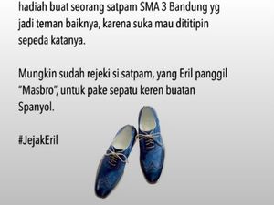 Kisah Persahabatan Eril dengan Satpam Sekolah, Belikan Sepatu dari Spanyol Kisah Persahabatan Eril dengan Satpam Sekolah, Belikan Sepatu dari Spanyol