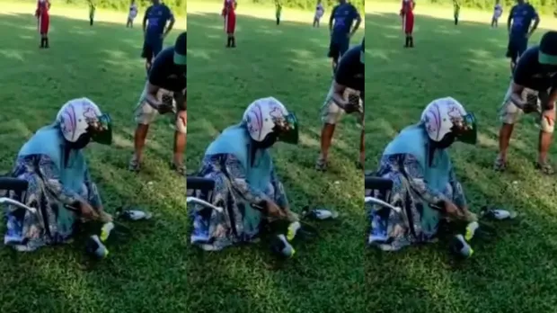 viral wanita potong sepatu sepakbola milik suami