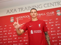 Liverpool membeli Darwin Nunez dari Benfica sebesar 75 juta Euro atau setara RP 1,1 triliun. Nunez merupakan striker tengah dan tampil apik di Liga Portugal musim lalu (Getty Images)