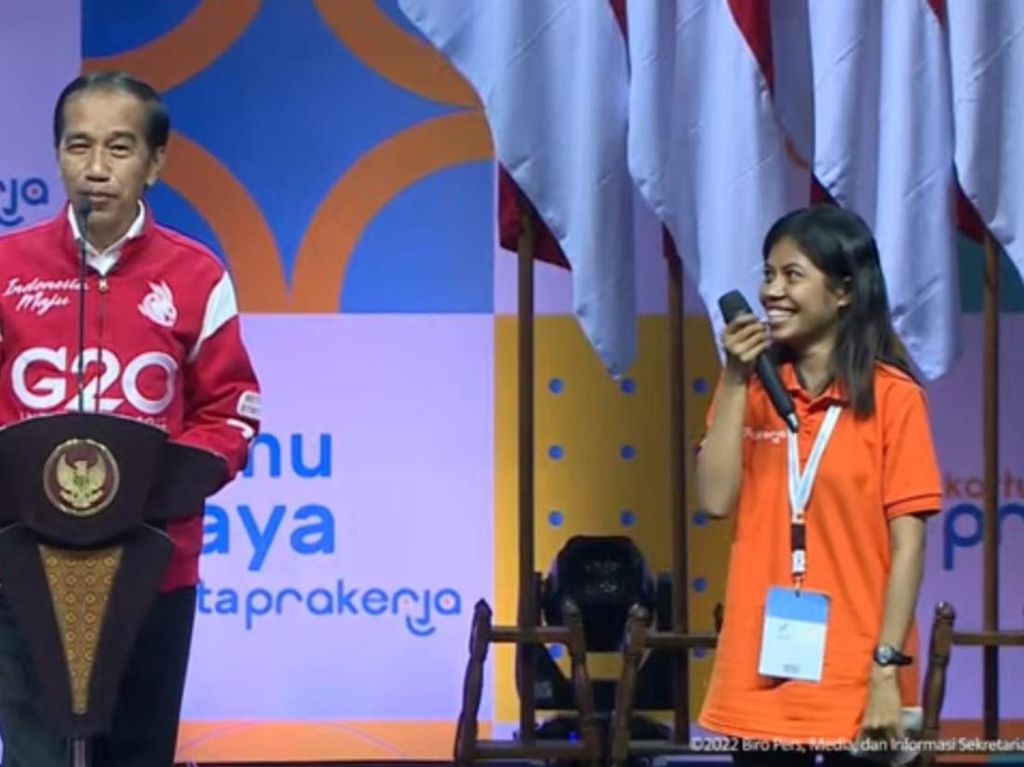 Alumni Prakerja Bicara Meski Tak Jadi Presiden Lagi, Jokowi: Rame Ini