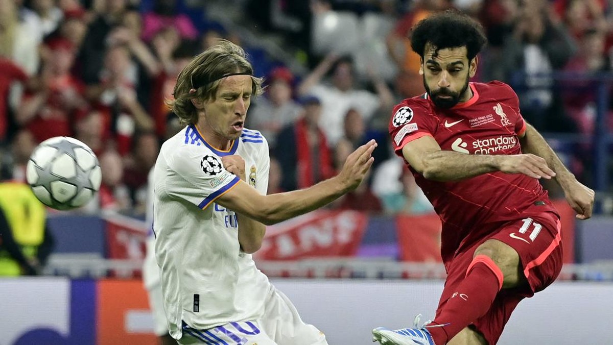 Anekdot di final Liga Champions: Kata-kata Luka Modric kepada Mohamed Salah. (Foto: AFP via Getty Images/JAVIER SORIANO)