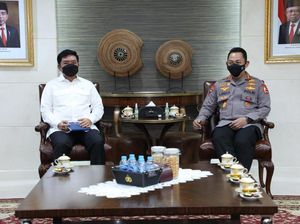Hari Pertama Jabat Menteri ATR/BPN, Hadi Tjahjanto Temui Kapolri