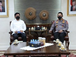 Hari Pertama Jabat Menteri ATR/BPN, Hadi Tjahjanto Temui Kapolri