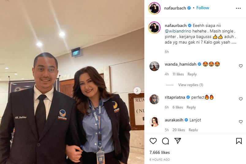 Unggahan Nafa Urbach gandeng seorang pria