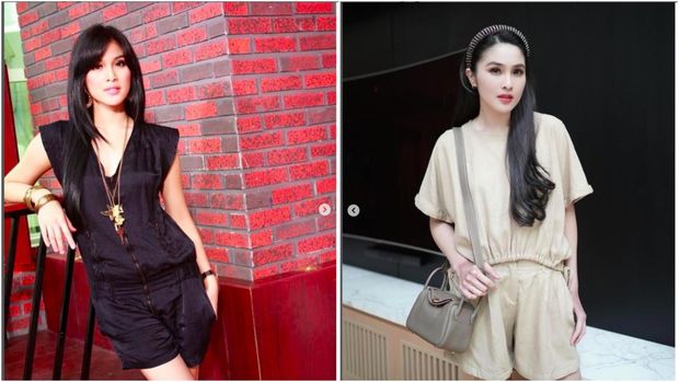 Foto Sandra Dewi 13 tahun lalu dan saat ini