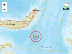 Gempa M 4,1 Guncang Boltim Sulut, Episentrum di Laut