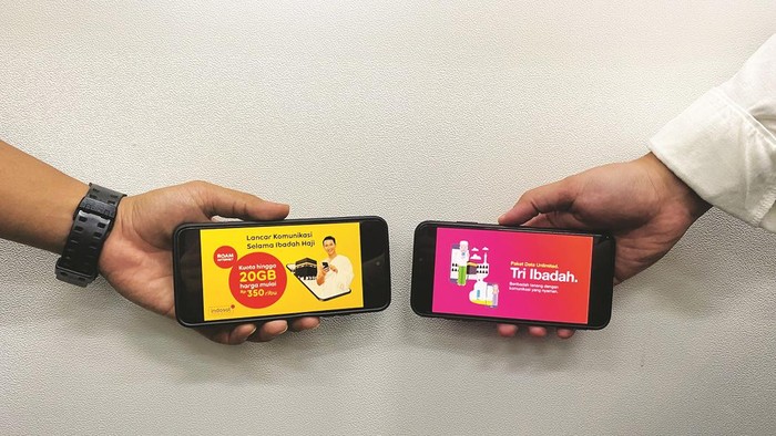 Indosat Ooredoo Hutchison Indosat Ooredoo Hutchison (IOH) mendatangkan paket kuota besar dengan harga terjangkau bagi para jamaah yang mau menunaikan ibadah haji.
