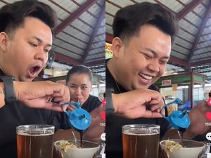 Tak Sengaja Tuang Sebotol Kecap ke Soto, Pria Ini Malah Ngakak