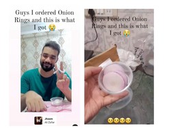 Kocak! Pria Ini Pesan Onion Ring, yang Didapat Malah Bawang Mentah