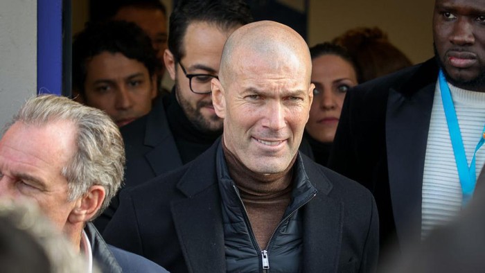 MARSEILLE, FRANCE - 2022/02/11: French former football player, Zinedine Yazid Zidane, popularly known as Zizou at the inauguration of Maison Medicale Digitale medical center in the neighborhood of his childhood. (Photo by Denis Thaust/SOPA Images/LightRocket via Getty Images)