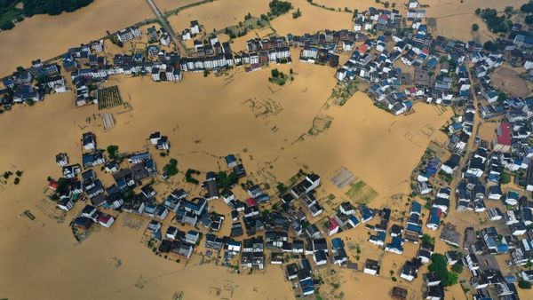 Potret Banjir Besar di Jiangxi yang Bikin China Siaga Merah