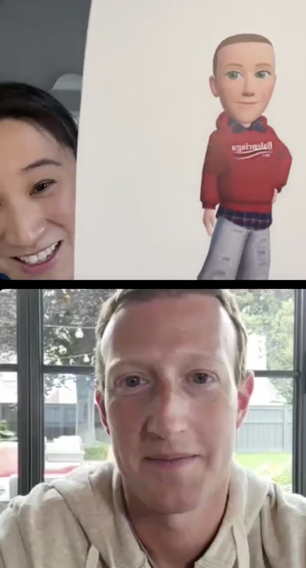 Eva Chen dan Mark Zuckerberg perkenalkan Meta Avatars Store dalam IG Live/