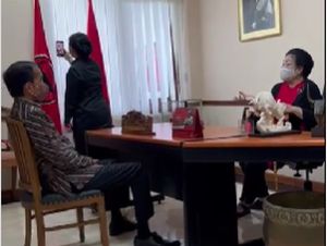 Suasana Diskusi Jelang Rakernas PDIP, Saat Jokowi Duduk di Depan Mega