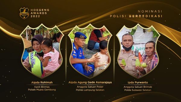Potret 3 Kandidat Polisi Berdedikasi Hoegeng Awards 2022