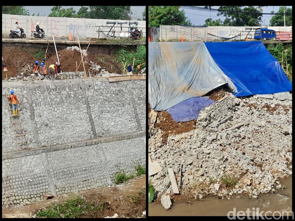 Misteri Penyebab Longsornya Tembok Antilongsor Rp 450 Juta di Cilebut