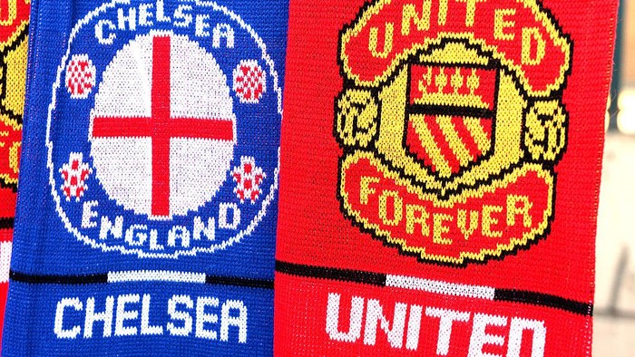 LONDON, ENGLAND - JANUARY 19:  Matchday scarves on sale prior to kickoff during the Barclays Premier League match between Chelsea and Manchester United at Stamford Bridge on January 19, 2014 in London, England.  (Photo by Mike Hewitt/Getty Images)