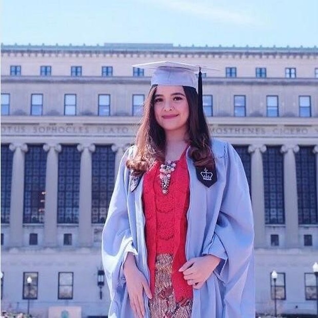 Tasya Kamila berhasil mendapatkan gelar S2 di Columbia University