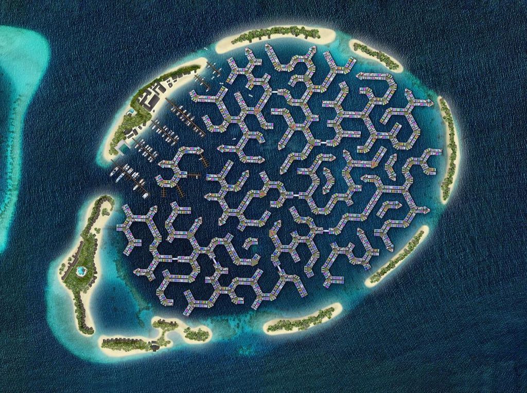 Terancam Tenggelam, Maldives Bangun Kota Terapung Terancam Tenggelam, Maldives Bangun Kota Terapung